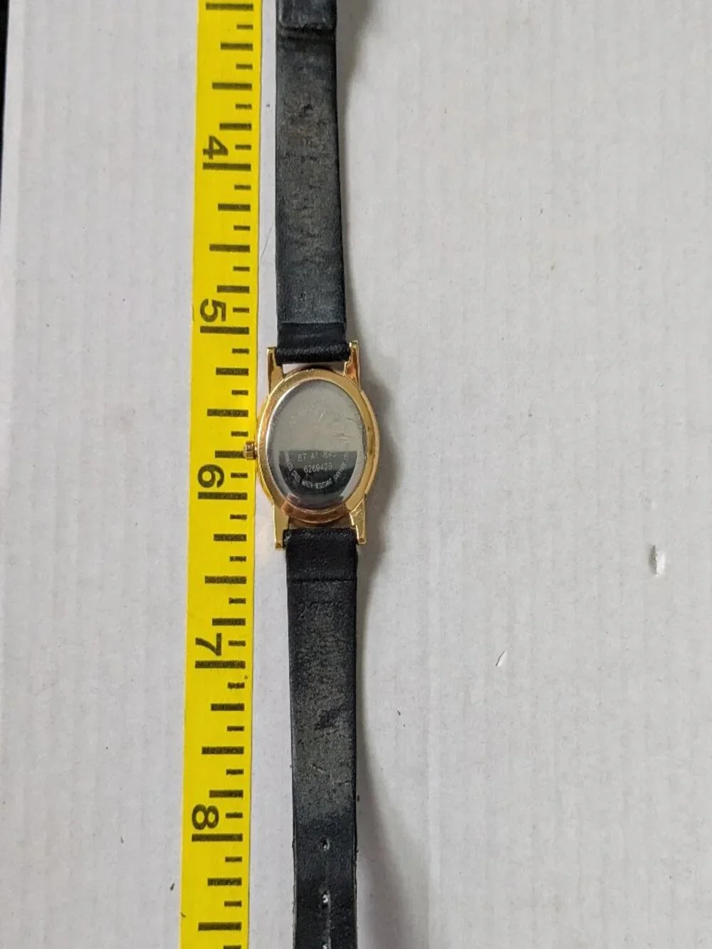 Vintage MOVADO Museum Quartz Wrist Watch Black Dial Leather Strap